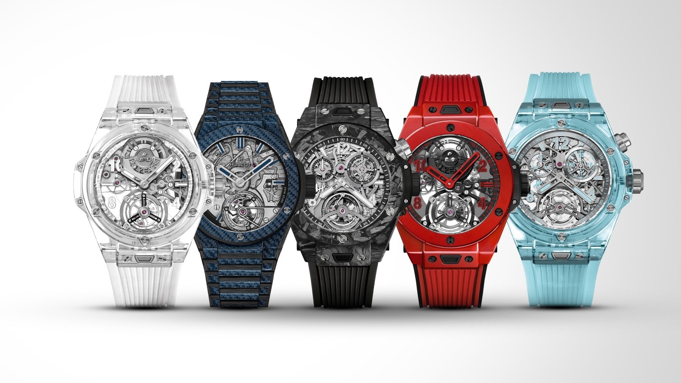 BIG BANG 20 週年高性能鉅作價值百萬瑞郎全球唯一「極致融合· 超凡工藝」動能典藏組五款標誌性材質搭載自製複雜功能機芯
