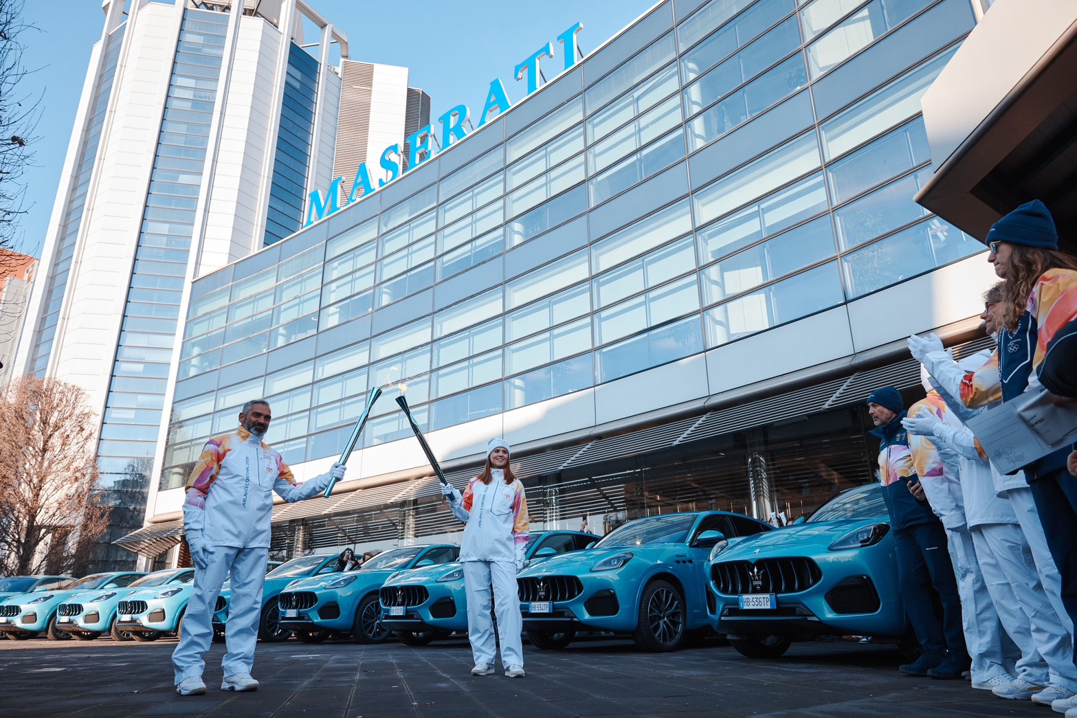 【新聞圖片】義大利冬季奧運聖火傳遞儀式