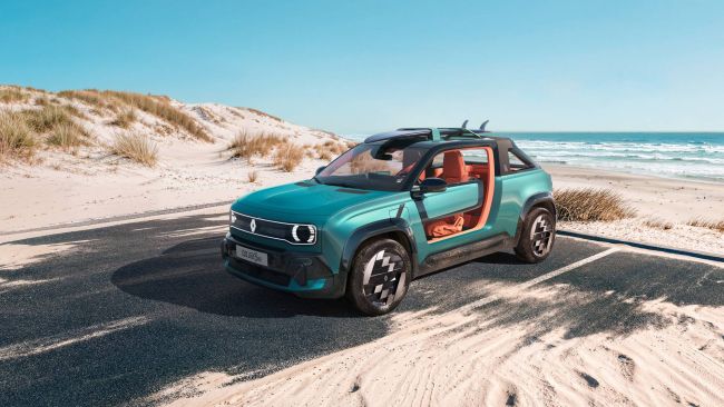 【純電四驅沙灘遊俠回歸！？致敬70年代的Renault 4 JP4x4 Concept純電敞篷四驅概念車款將於法網公開賽正式亮相！】