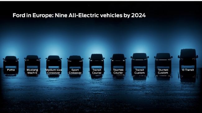 三款乘用、四款商用 Ford 2024將一口氣於歐洲推出7款電動車型！