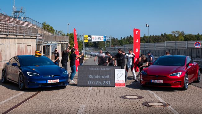 特斯拉Model S Plaid在德國紐柏林賽道創下新的電動車單圈紀錄 7分25.231秒